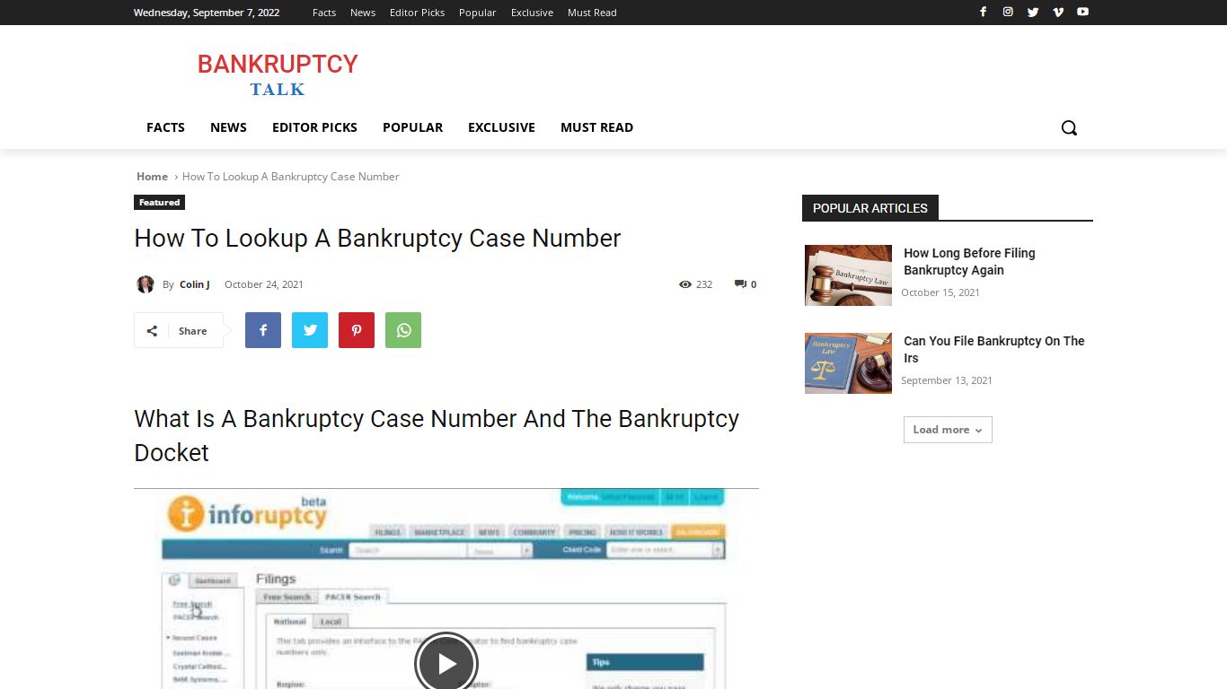 How To Lookup A Bankruptcy Case Number - BankruptcyTalk.net