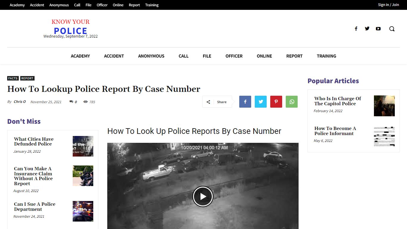 How To Lookup Police Report By Case Number - KnowYourPolice.net